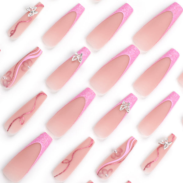 12 Sizes-24 Pcs Press On Nails JP2759