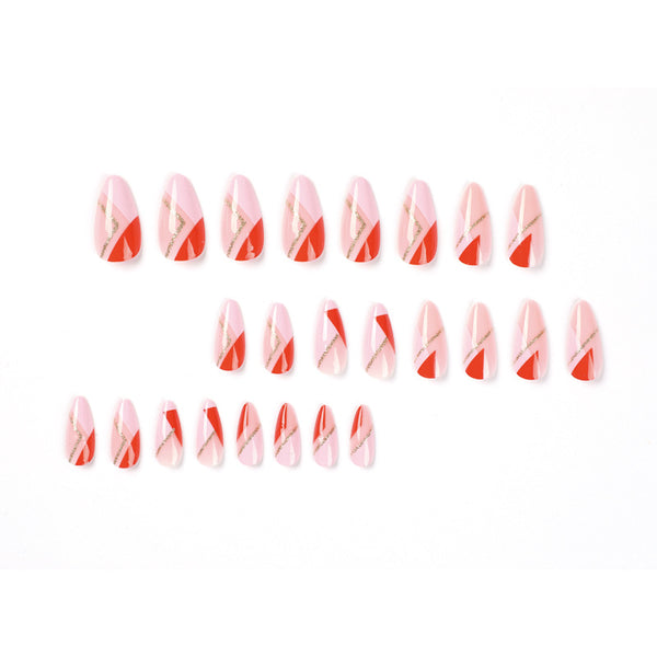 12 Sizes-24 Pcs Press On Nails JP1985