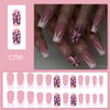 12 Sizes-24 Pcs Press On Nails C790