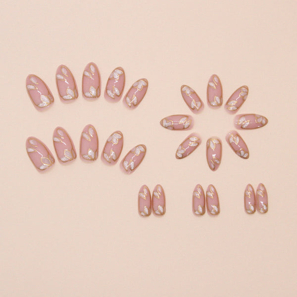 12 Sizes-24 Pcs Press On Nails W1749