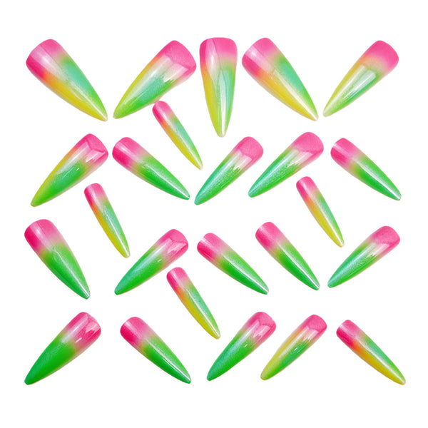 12 Sizes-24 Pcs Press On Nails Y1450