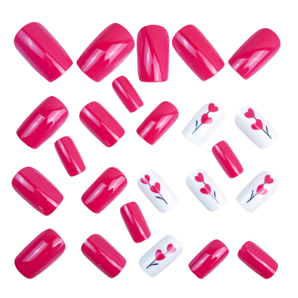 12 Sizes-24 Pcs Press On Nails Y1636