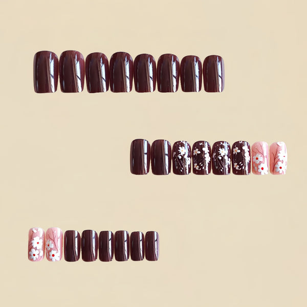 12 Sizes-24 Pcs Press On Nails Y1159