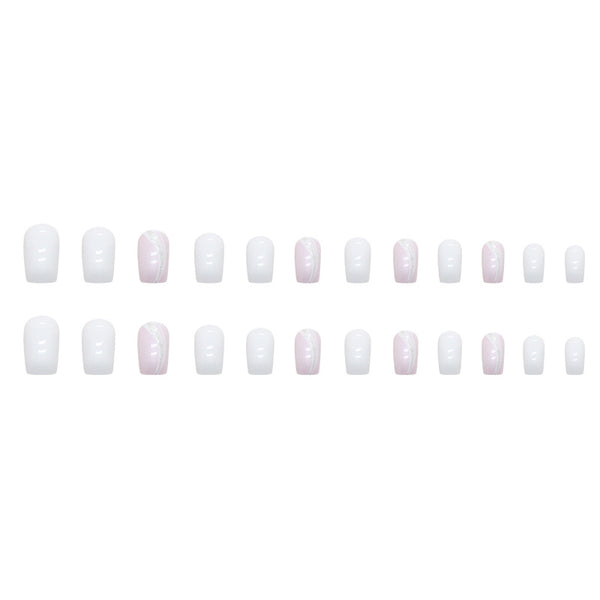 12 Sizes-24 Pcs Press On Nails W535