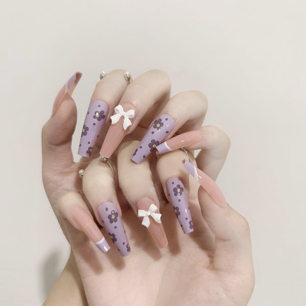 12 Sizes-24 Pcs Press On Nails JP1203