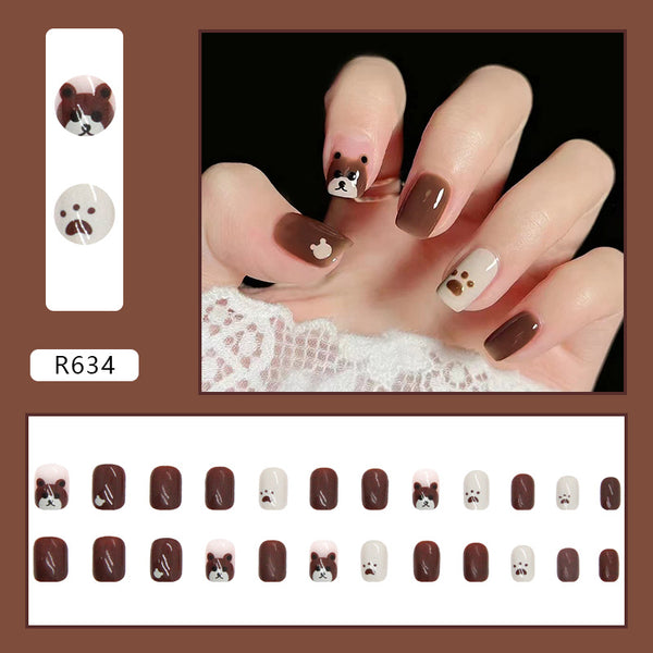 12 Sizes-24 Pcs Press On Nails R634