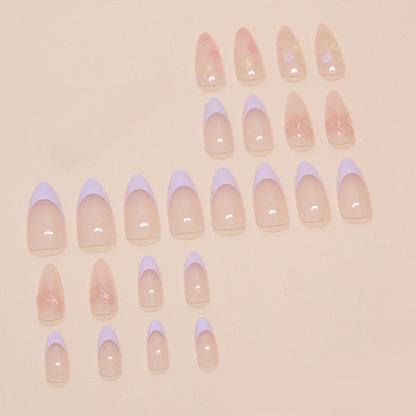 12 Sizes-24 Pcs Press On Nails W1664
