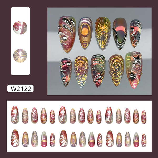 30 Pcs Press On Nails W2122