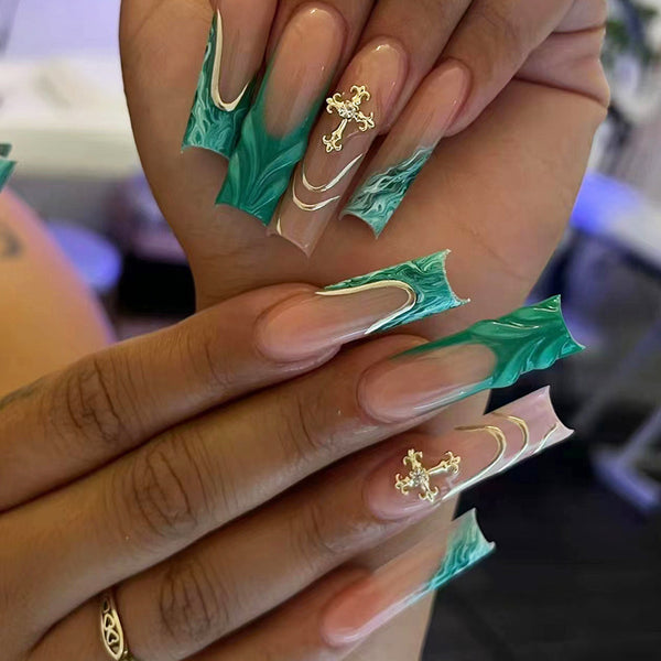 12 Sizes-24 Pcs Press On Nails Z957