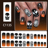 12 Sizes-24 Pcs Press On Nails C1135