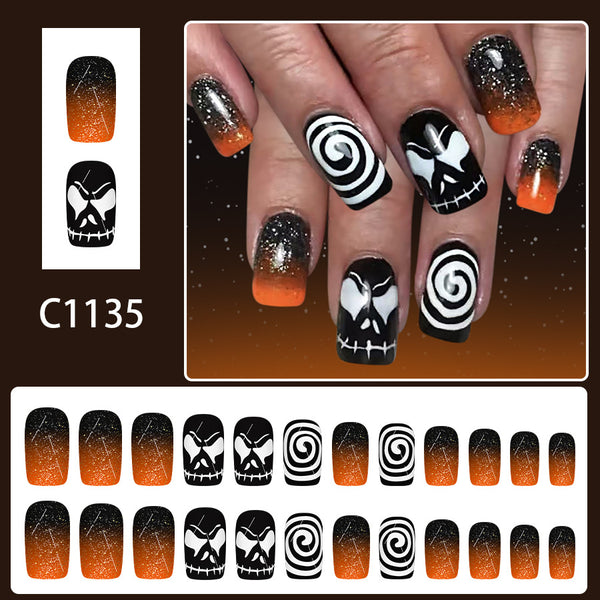 12 Sizes-24 Pcs Press On Nails C1135