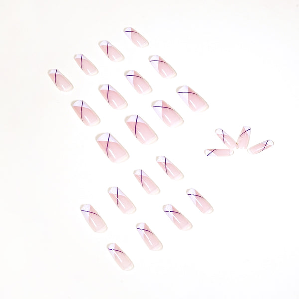 12 Sizes-24 Pcs Press On Nails JP1130