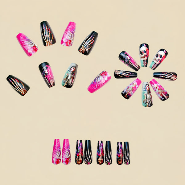 12 Sizes-24 Pcs Press On Nails Y972