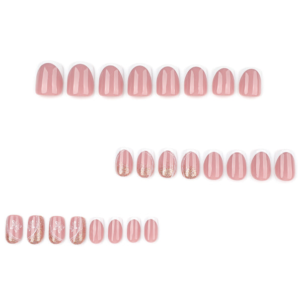 12 Sizes-24 Pcs Press On Nails JP3923