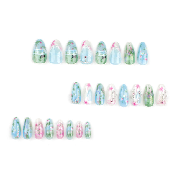 12 Sizes-24 Pcs Press On Nails JP3306