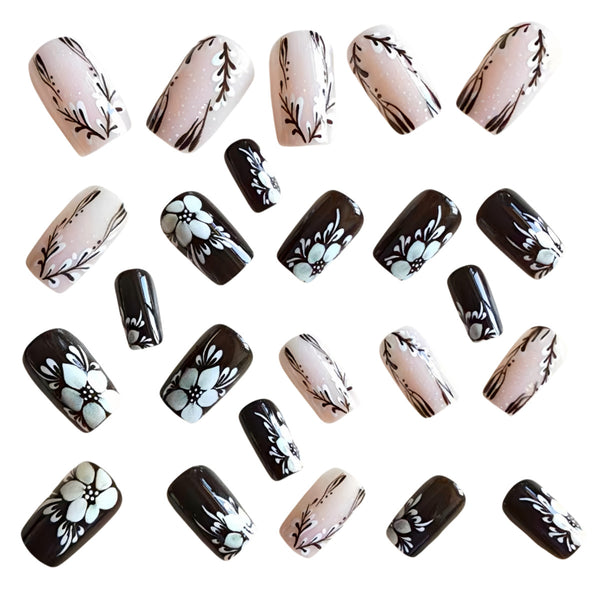 12 Sizes-24 Pcs Press On Nails Y1157