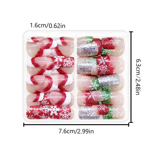 Christmas Press On Nails-2 Sets Mixed Pack (48PCS Total) C-mix-11