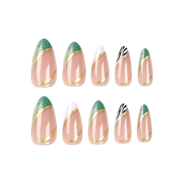 12 Sizes-24 Pcs Press On Nails JP2739
