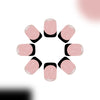 12 Sizes-24 Pcs Press On Nails C760