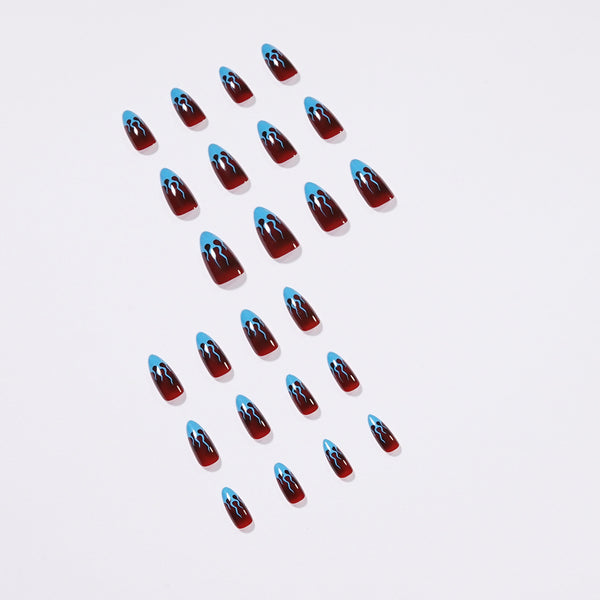 12 Sizes-24 Pcs Press On Nails JP1424