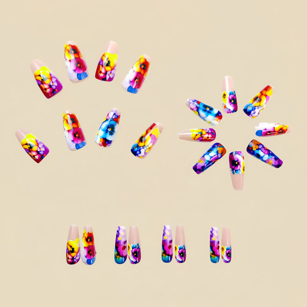 12 Sizes-24 Pcs Press On Nails Y628
