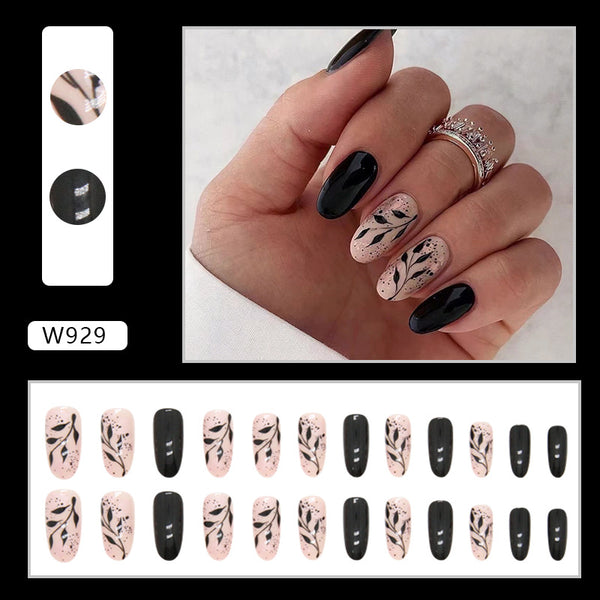 12 Sizes-24 Pcs Press On Nails W929
