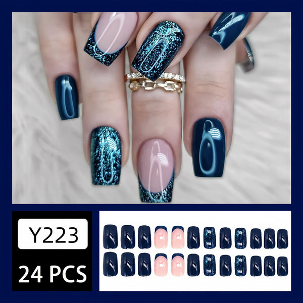 12 Sizes-24 Pcs Press On Nails Y223