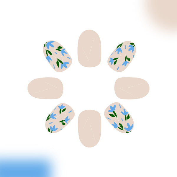 12 Sizes-24 Pcs Press On Nails C887