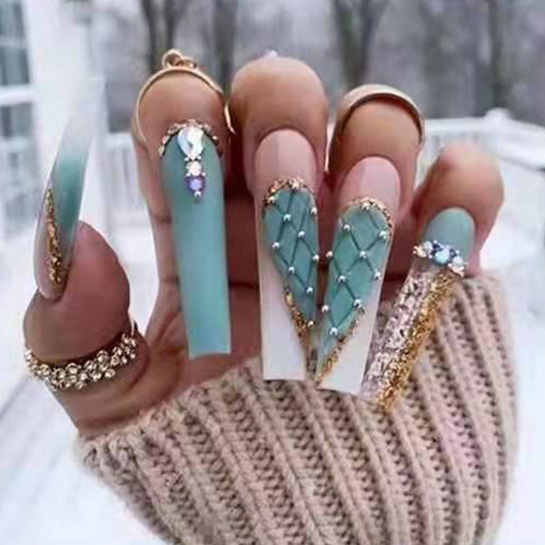 12 Sizes-24 Pcs Press On Nails Z335