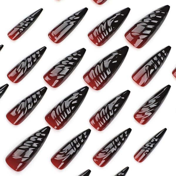 12 Sizes-24 Pcs Press On Nails JP3415