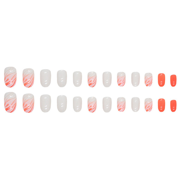 12 Sizes-24 Pcs Press On Nails W1280