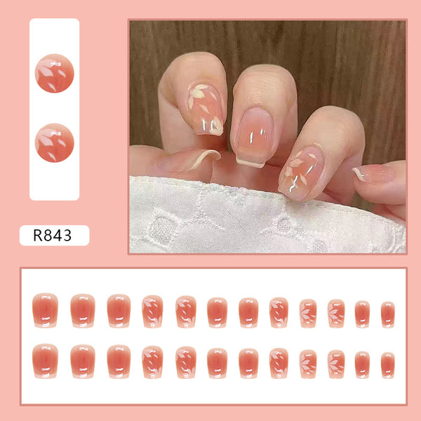 12 Sizes-24 Pcs Press On Nails R843