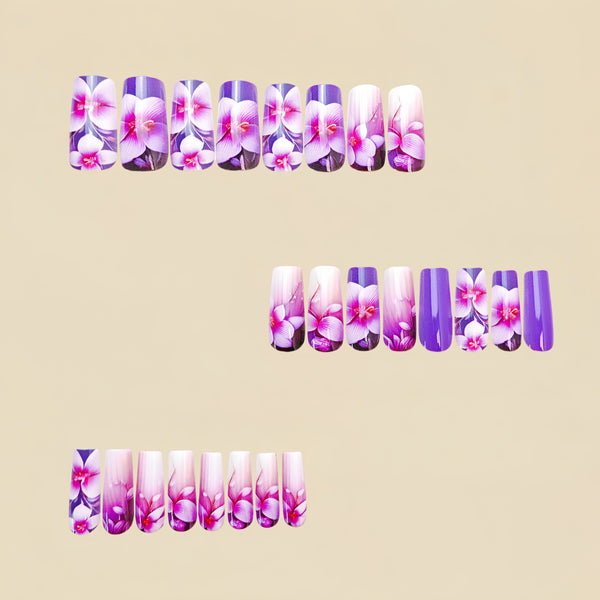 12 Sizes-24 Pcs Press On Nails Y719