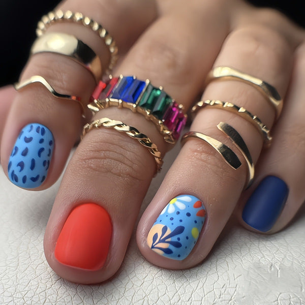 12 Sizes-24 Pcs Press On Nails Y239