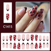 12 Sizes-24 Pcs Press On Nails C1415