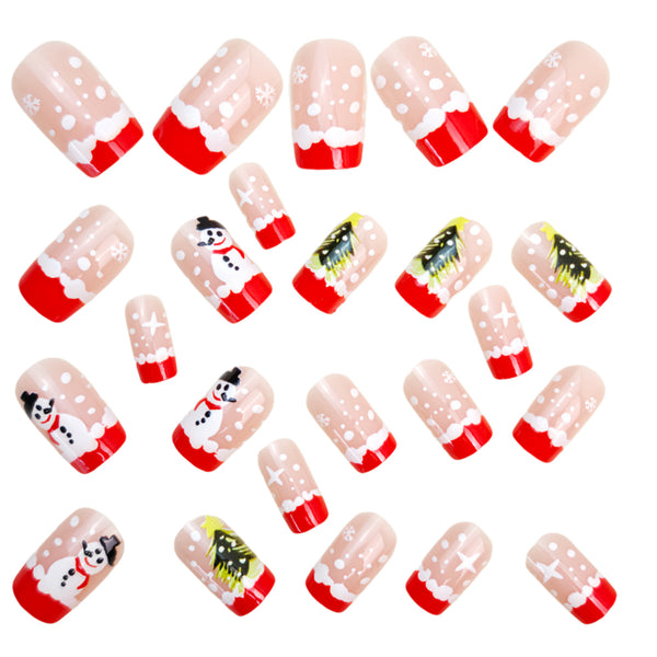 12 Sizes-24 Pcs Press On Nails Y1279
