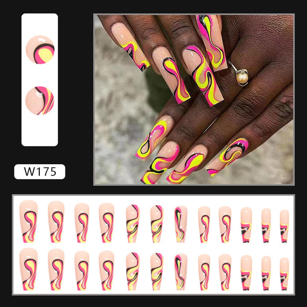 12 Sizes-24 Pcs Press On Nails W175