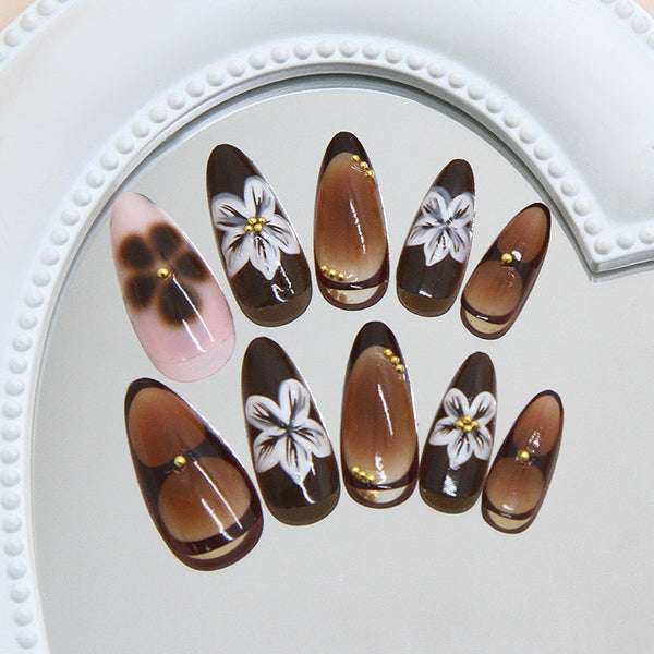 12 Sizes-24 Pcs Press On Nails Z1086