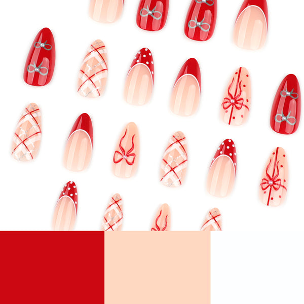 12 Sizes-24 Pcs Press On Nails JP4062
