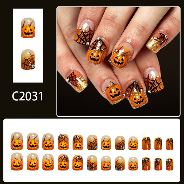 12 Sizes-24 Pcs Press On Nails C2031