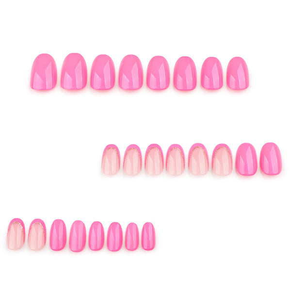 12 Sizes-24 Pcs Press On Nails JP3744