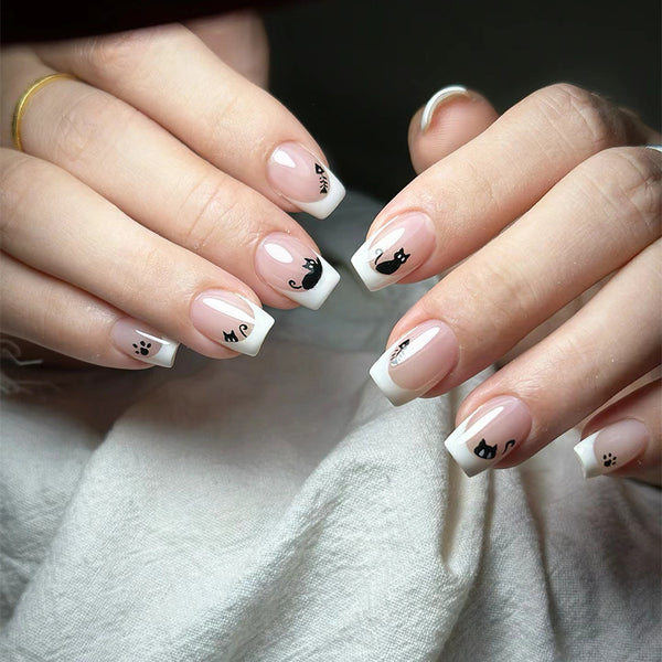 12 Sizes-24 Pcs Press On Nails R859