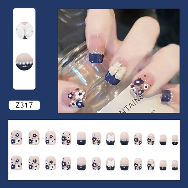 12 Sizes-24 Pcs Press On Nails Z317