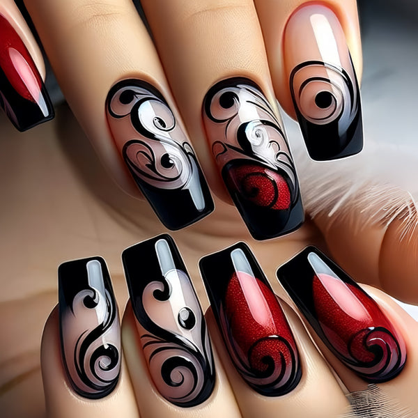 12 Sizes-24 Pcs Press On Nails Y251