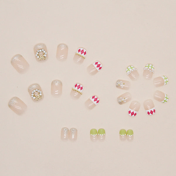 12 Sizes-24 Pcs Press On Nails Z542
