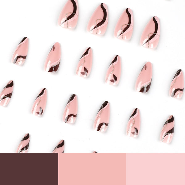 12 Sizes-24 Pcs Press On Nails JP2296