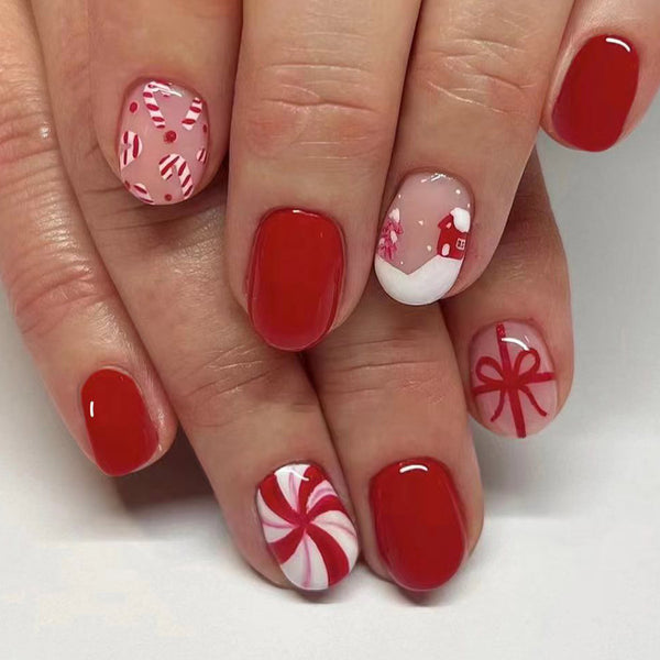 Christmas Press On Nails-2 Sets Mixed Pack (48PCS Total) C-mix-16