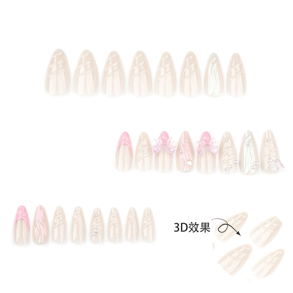 12 Sizes-24 Pcs Press On Nails JP3474