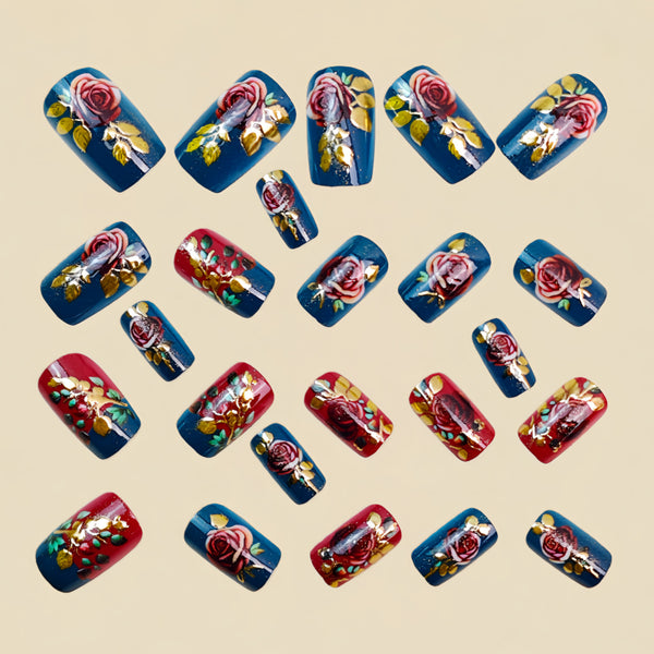 12 Sizes-24 Pcs Press On Nails Y1771