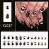 12 Sizes-24 Pcs Press On Nails C2027